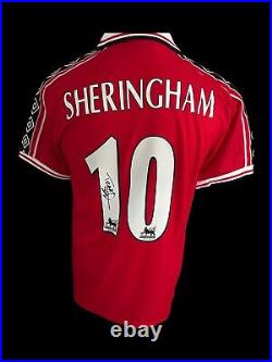 Teddy Sheringham Manchester United 1999 Hand Signed Home Shirt