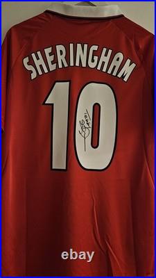 Teddy Sheringham Manchester United 99 Champions League Final Hand Signed Shirt