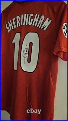 Teddy Sheringham Manchester United 99 Champions League Final Hand Signed Shirt