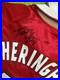 Teddy Sheringham signed Manchester United FC shirt with COA & Proof Rare