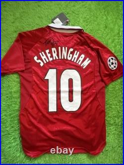 Teddy Sheringham signed Manchester United FC shirt with COA & Proof Rare Teddy Sheringham signed Manchester United FC shirt with COA & Proof Rare