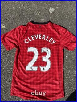 Tom Cleverley Signed Manchester United Shirt Nike Autograph Signature