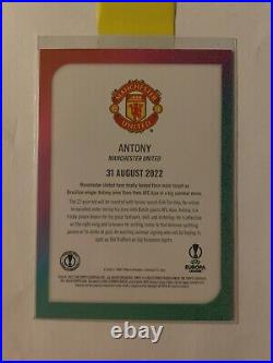 Topps UEFA Summer Signings 2022 Antony Manchester United Autograph 3/5