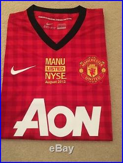 VERY rare Manchester United Shirt nt signed commemorative IPO Listing New York