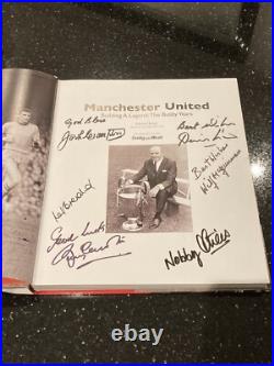 V Rare Signed Manchester United Busby Babes Book Charlton Law Stiles Plus More