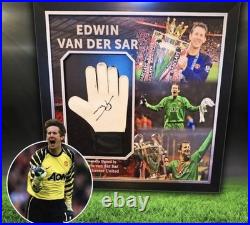Van Der Sar Signed Manchester United Goalkeeper Glove WITH COA Van Der Sar Signed Manchester United Goalkeeper Glove WITH COA