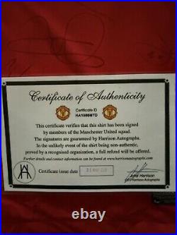 Very rare Multi Signed Manchester United Shirt, 22 signatures