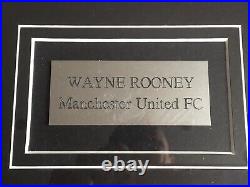 WAYNE ROONEY FRAMED MANCHESTER UNITED FC Signed Shirt Premier League COA