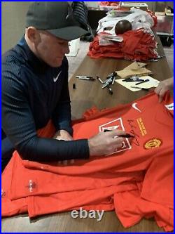 WAYNE ROONEY SIGNED AND DELUXE FRAMED MANCHESTER UNITED SHIRT With Coa £199