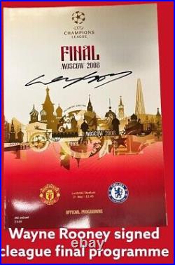 Wayne ROONEY Manchester United 2008 Champions League Signed Programme £89