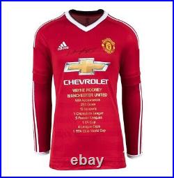 Wayne Rooney Front Signed Manchester United Shirt Career Special Edition