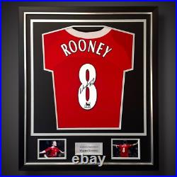 Wayne Rooney Hand Signed 2002-04 Deluxe Framed Manchester United Shirt £225