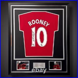 Wayne Rooney Hand Signed 2009/10 Deluxe Framed Manchester United Shirt £225