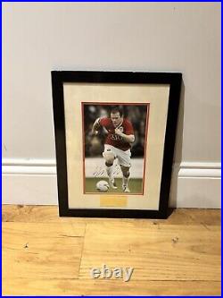 Wayne Rooney Hand Signed Framed Manchester United Print With COA