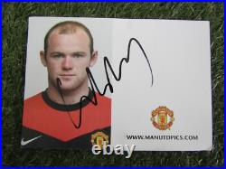 Wayne Rooney Hand Signed Manchester United 2009-2011 Club Photo Card Autograph Wayne Rooney Hand Signed Manchester United 2009-2011 Club Photo Card Autograph