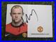 Wayne Rooney Hand Signed Manchester United 2009-2011 Club Photo Card Autograph