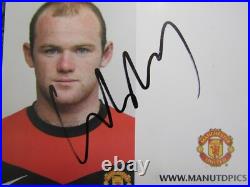 Wayne Rooney Hand Signed Manchester United 2009-2011 Club Photo Card Autograph Wayne Rooney Hand Signed Manchester United 2009-2011 Club Photo Card Autograph