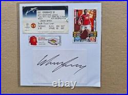 Wayne Rooney Manchester United 2004 Debut Ticket On Hand-signed Photocard