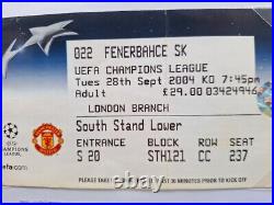 Wayne Rooney Manchester United 2004 Debut Ticket On Hand-signed Photocard