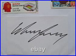 Wayne Rooney Manchester United 2004 Debut Ticket On Hand-signed Photocard