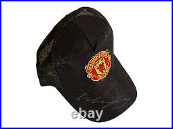 Wayne Rooney Manchester United Football Club Signed Black Cap COA