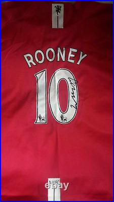 Wayne Rooney Manchester United Hand Signed Shirt 2008