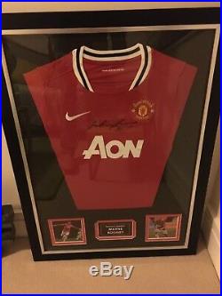 Wayne Rooney Manchester United Signed Shirt Framed Authentic Coa Mufc 2011/12