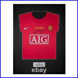 Wayne Rooney Manchester United Signed Shirt Framed Final Man Utd 2008 COA Proof