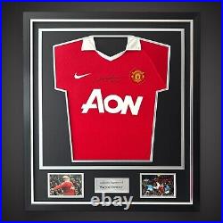 Wayne Rooney Manchester United Stats Hand Signed Shirt Deluxe Framed £240