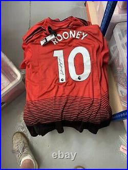 Wayne Rooney Modern Manchester United Shirt Signed COA private Signing £125
