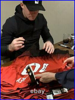 Wayne Rooney Modern Manchester United Shirt Signed COA private Signing £125