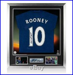 Wayne Rooney Official UEFA Europa League Back Signed and Framed Manchester Unite