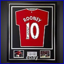 Wayne Rooney Signed & Deluxe Framed Manchester United Football Shirt £220