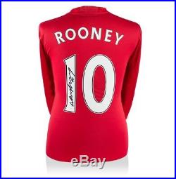 Wayne Rooney Signed Long-Sleeved Manchester United Shirt 2016/2017 Number 10 F