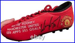 Wayne Rooney Signed Manchester United Boot And A Geoff hurst England Boot