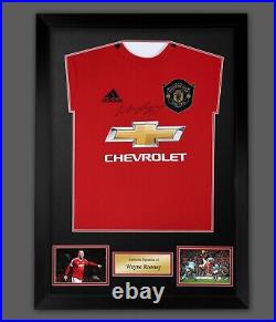 Wayne Rooney Signed Manchester United Football Shirt In A Framed Display