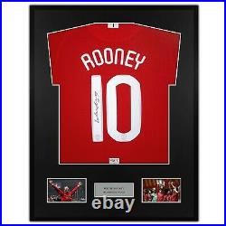 Wayne Rooney Signed Manchester United Framed Shirt FINAL 07/08 Red Home Moscow