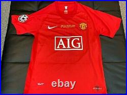 Wayne Rooney Signed Manchester United NIKE Jersey Moscow Final 2009 Beckett COA