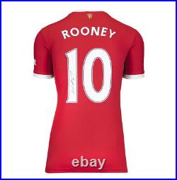Wayne Rooney Signed Manchester United Shirt 2021-22, Number 10 Autograph