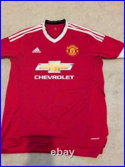 Wayne Rooney Signed Manchester United Shirt Printed Autograph