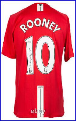 Wayne Rooney Signed Red Nike Manchester United Soccer Jersey BAS