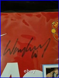 Wayne rooney signed MANCHESTER UNITED shirt. 2011 with official certificate