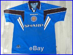 Worn and hand signed jersey ERIC CANTONA Manchester United 1997 foot maillot