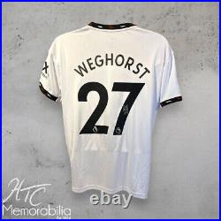 Wout Weghorst Signed 22/23 Manchester United Away Football Shirt COA