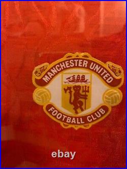 Wow! Rare Manchester United Signed Shirt Ryan Giggs! COA. Framed 90-92 PFA Award