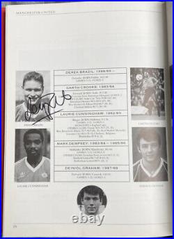 X25 Signed Manchester United Who's Who Hardcover Book Hughes, Stiles, Coppell