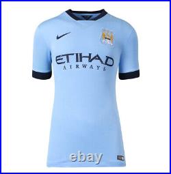 Yaya Toure Signed Manchester City Shirt 2014-15, Number 42 Gift Box
