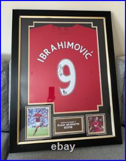 Zlatan Ibrahimovic Back Signed Manchester United 2016-17 Home Shirt with Fan Sty