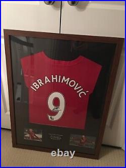 Zlatan Ibrahimovic Manchester United signed framed shirt + COA