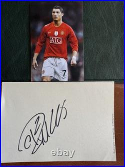 (bf1) Cristiano Ronaldo Original Signed Autograph Football Manchester United